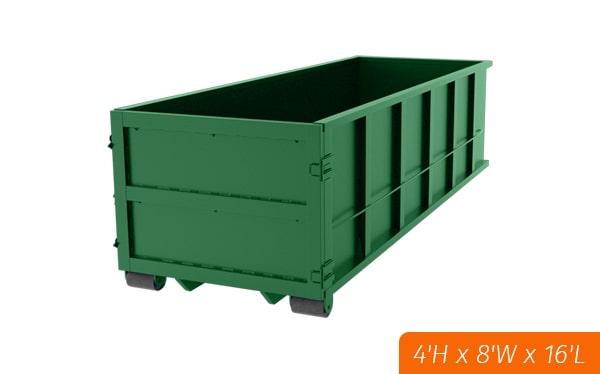 transportation of fifteen-yard dumpsters is usually included in the rental fee